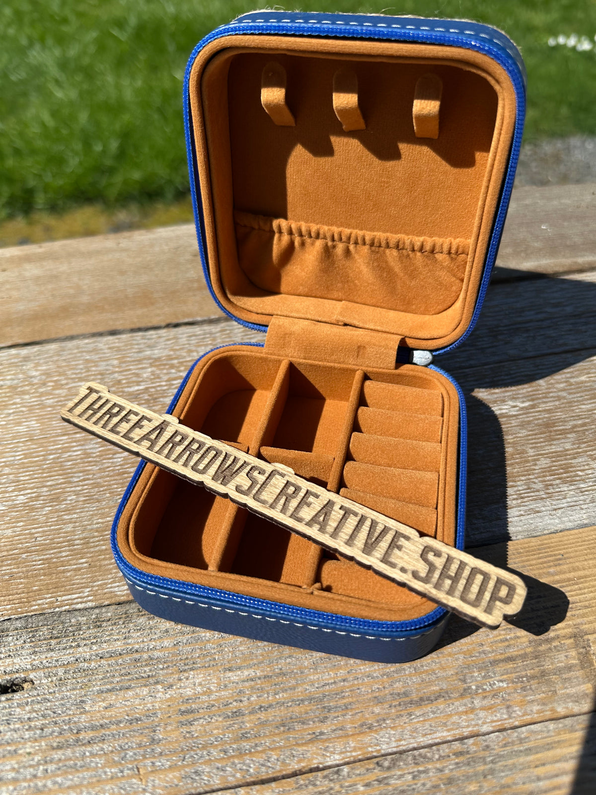 Blue Horseshoe Jewelry Box