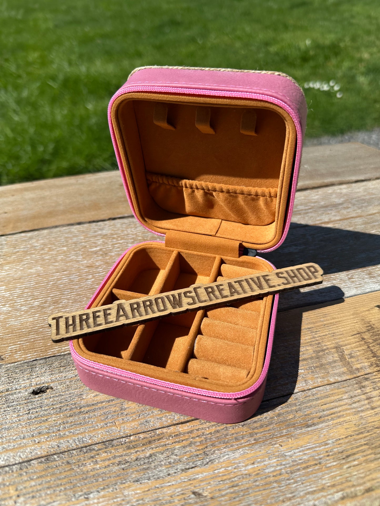Pink Cactus Cowhide Jewelry Box