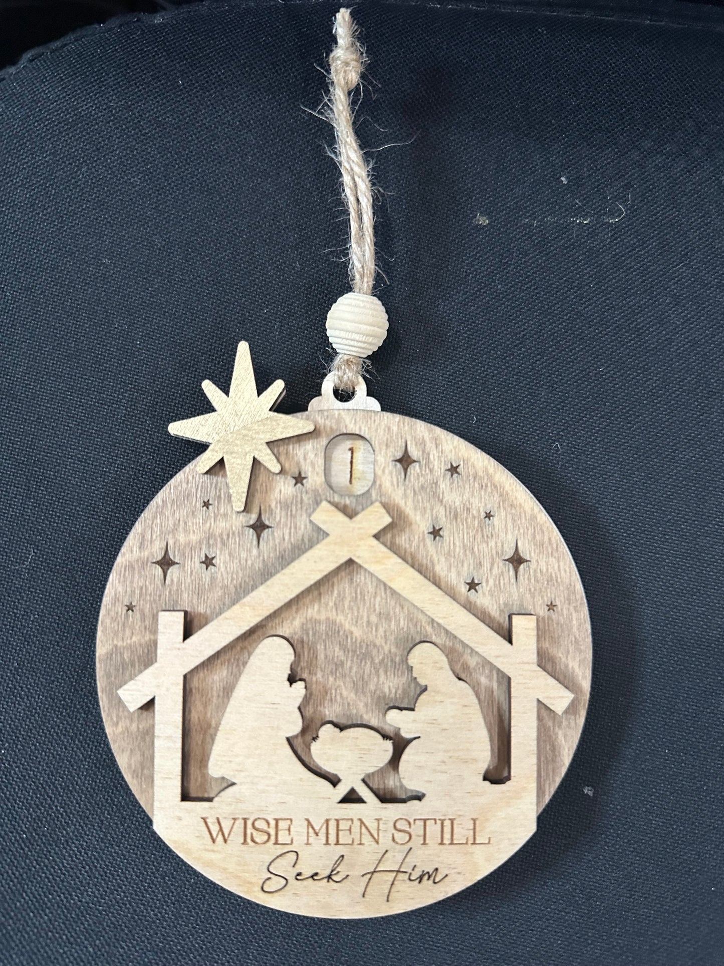 Nativity Countdown to Christmas Ornament