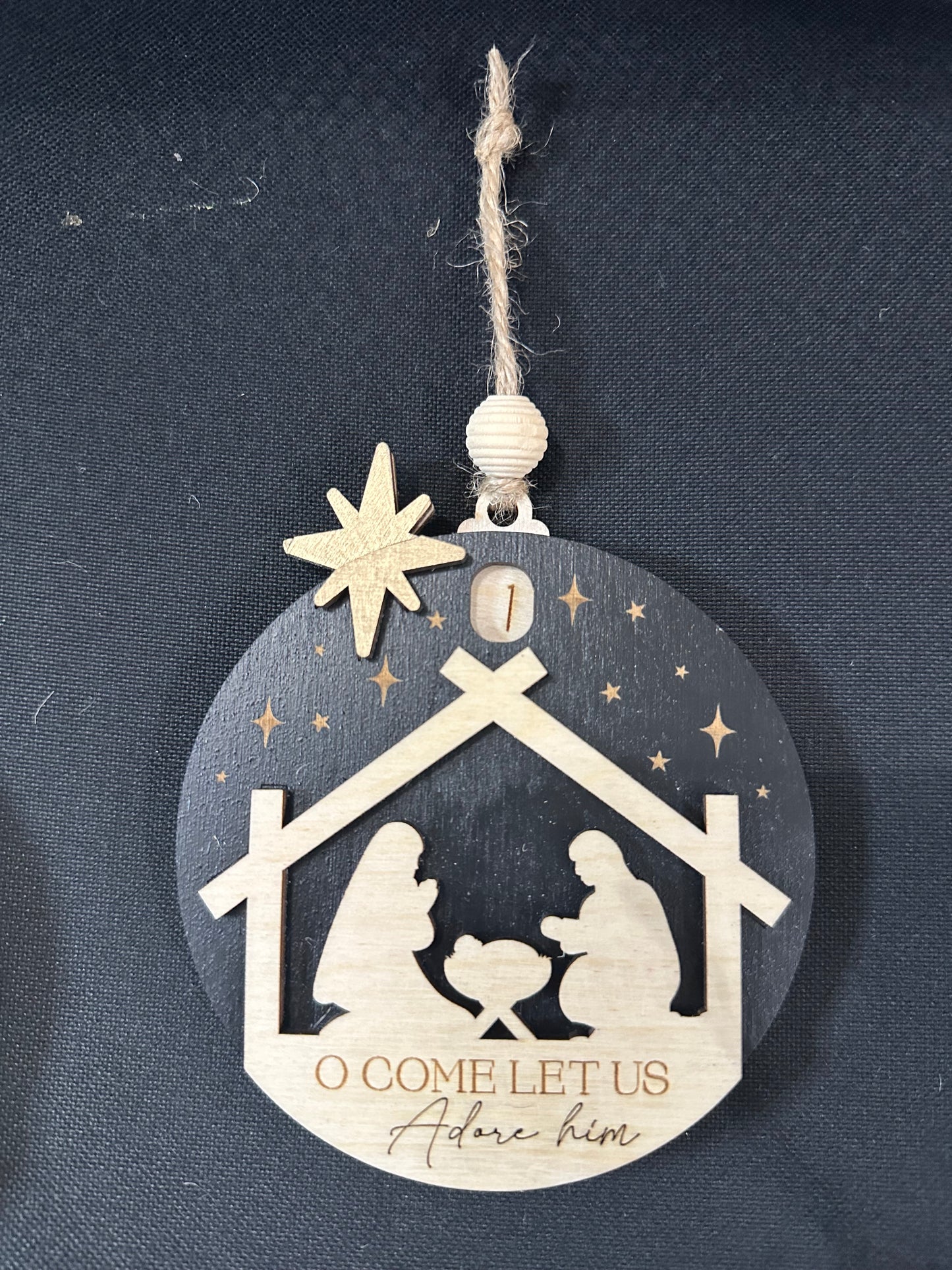 Nativity Countdown to Christmas Ornament