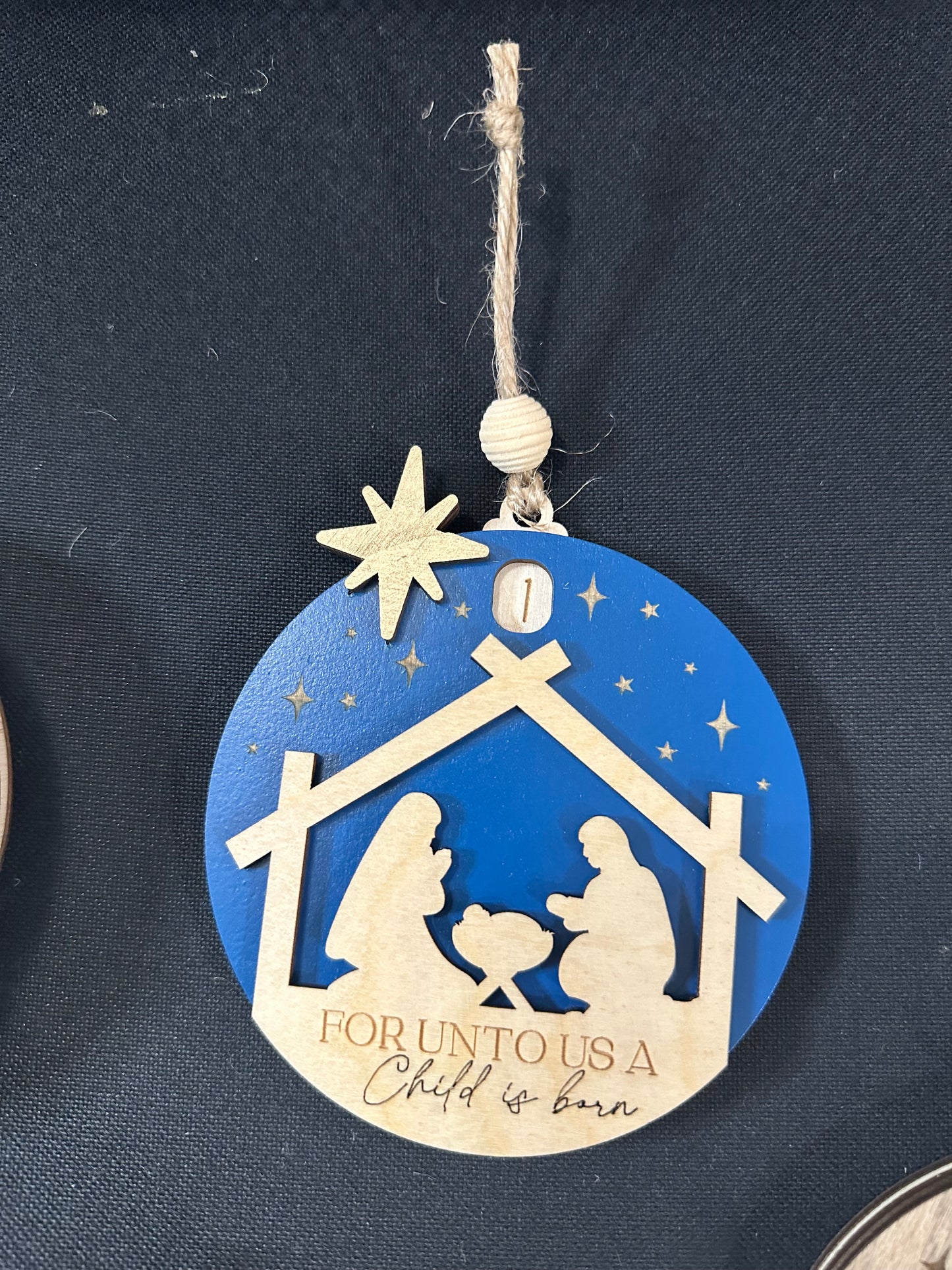 Nativity Countdown to Christmas Ornament