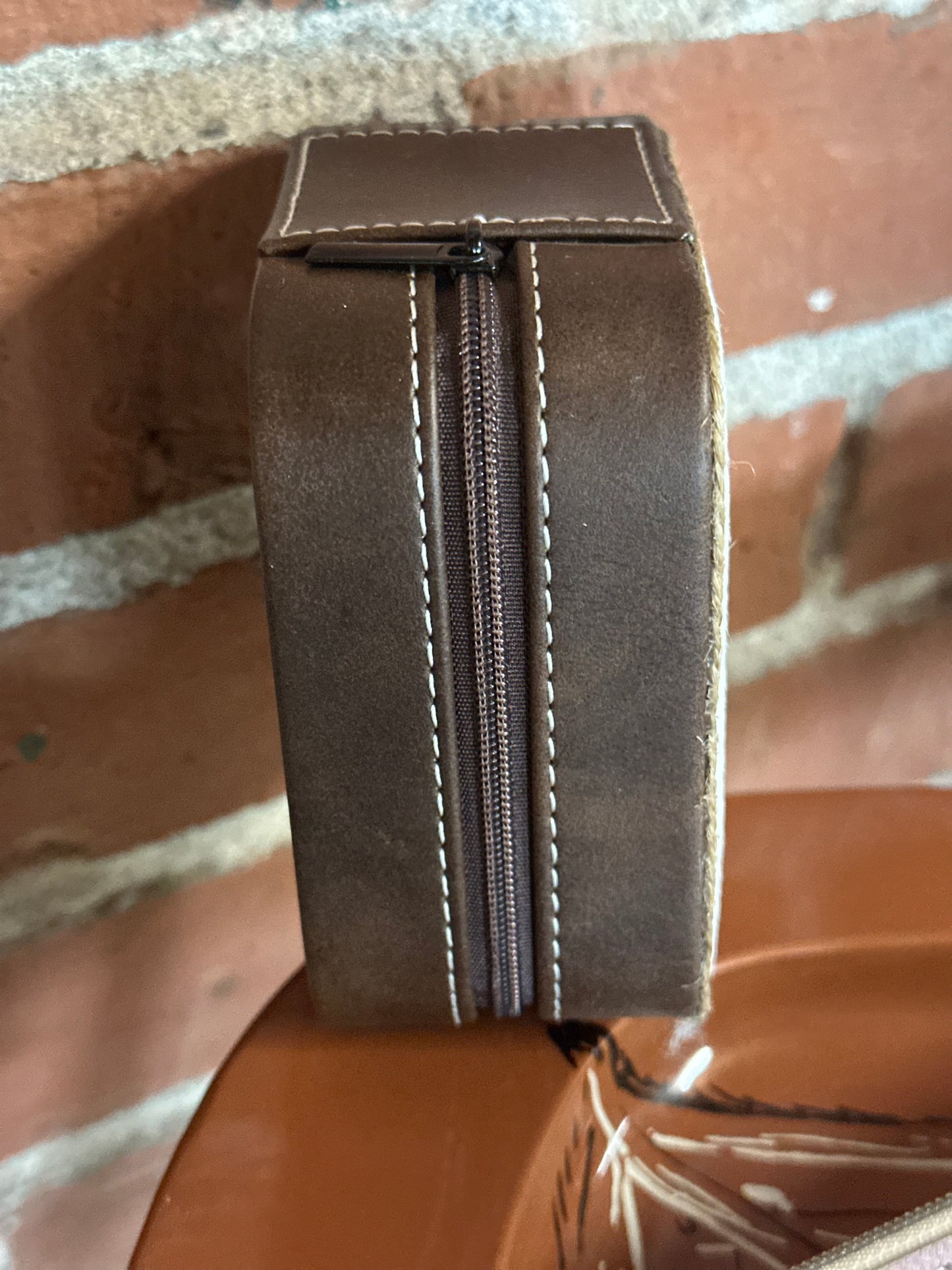 Small Brown Wild West Travel Jewelry Box