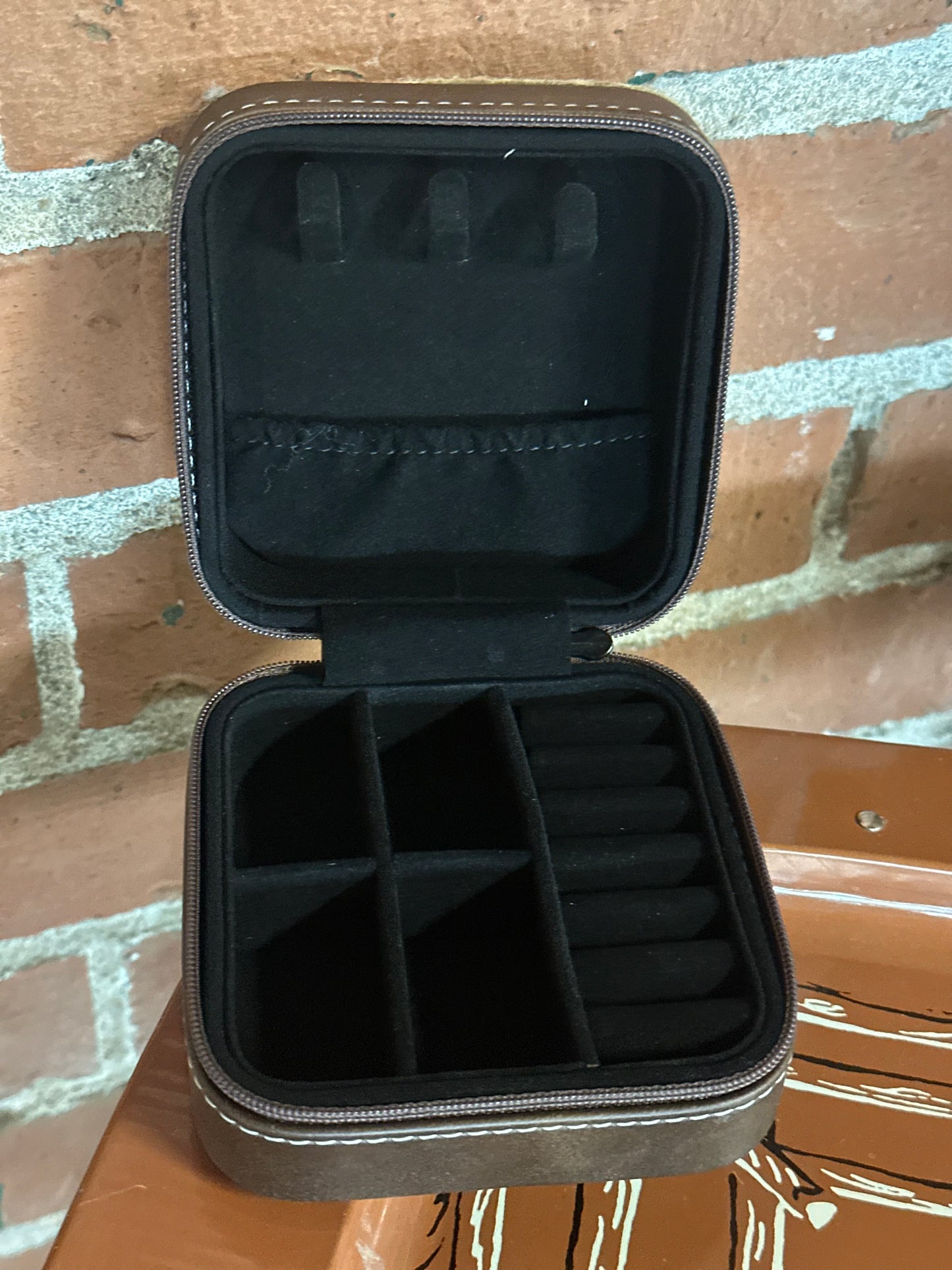 Small Brown Wild West Travel Jewelry Box