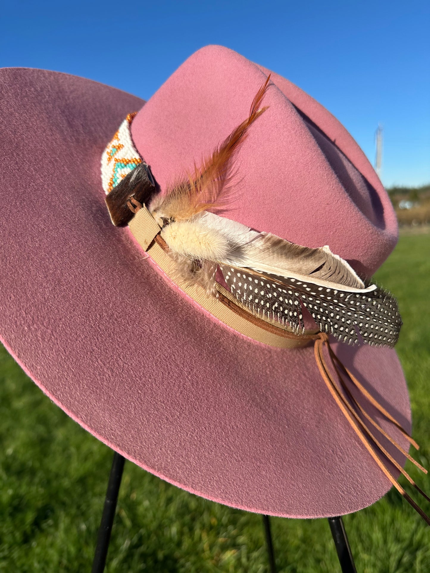 Pink Engraved Rancher Hat