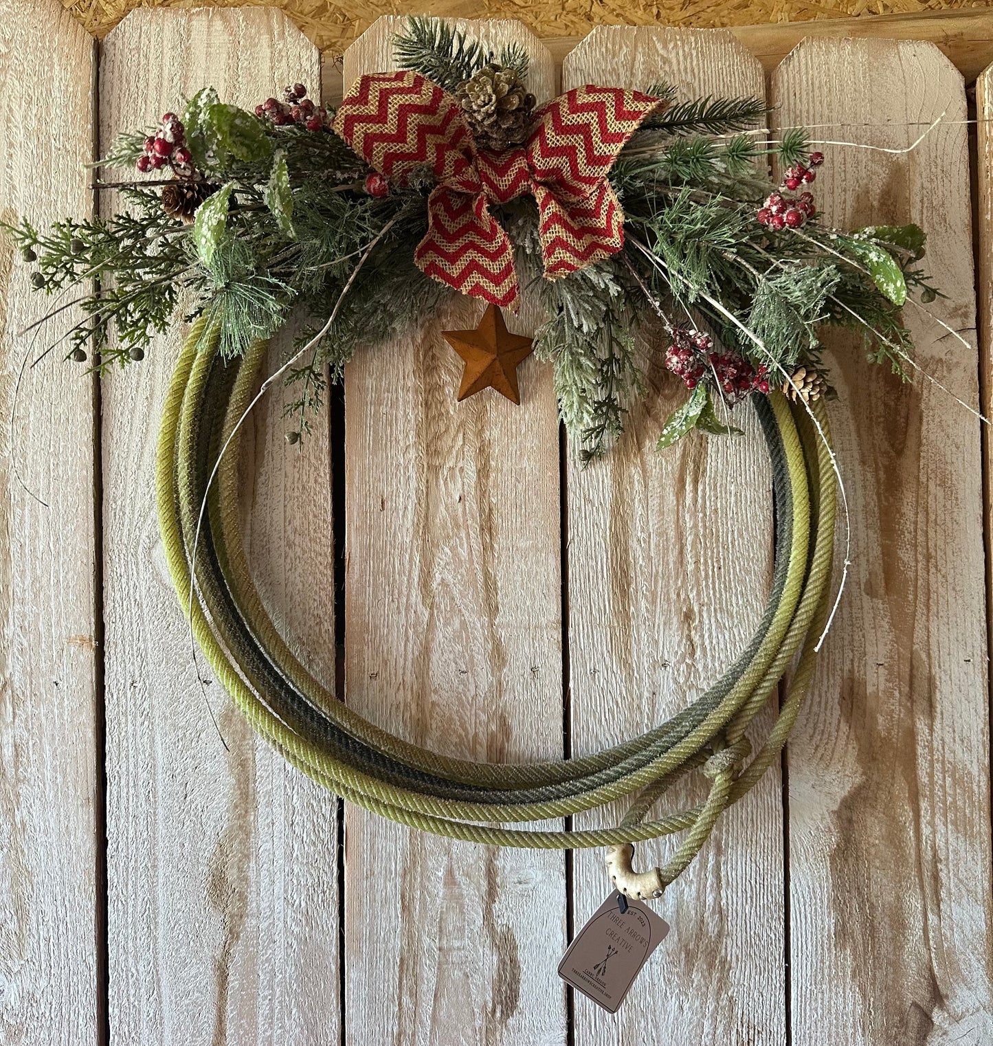 Lariat Wreath-Christmas Star