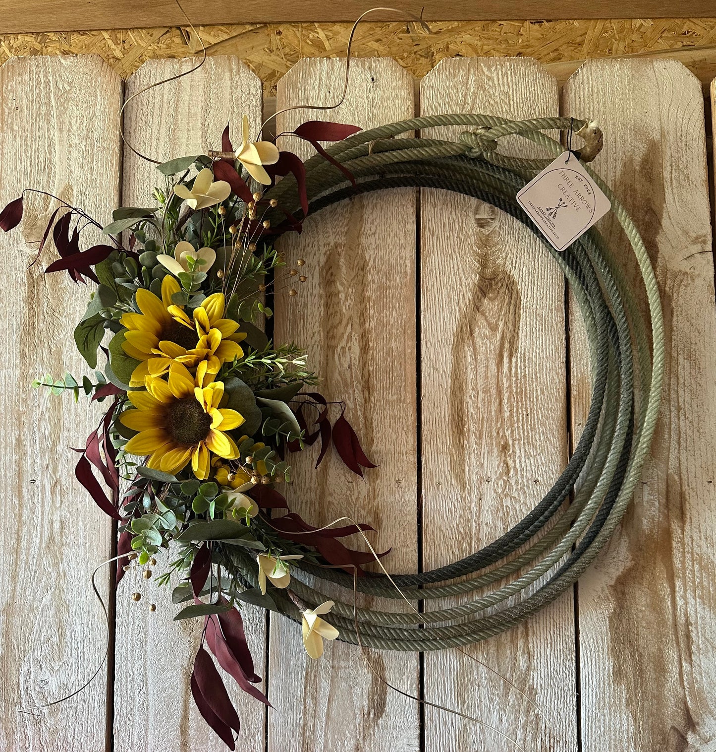 Lariat Wreath-Sunflowers