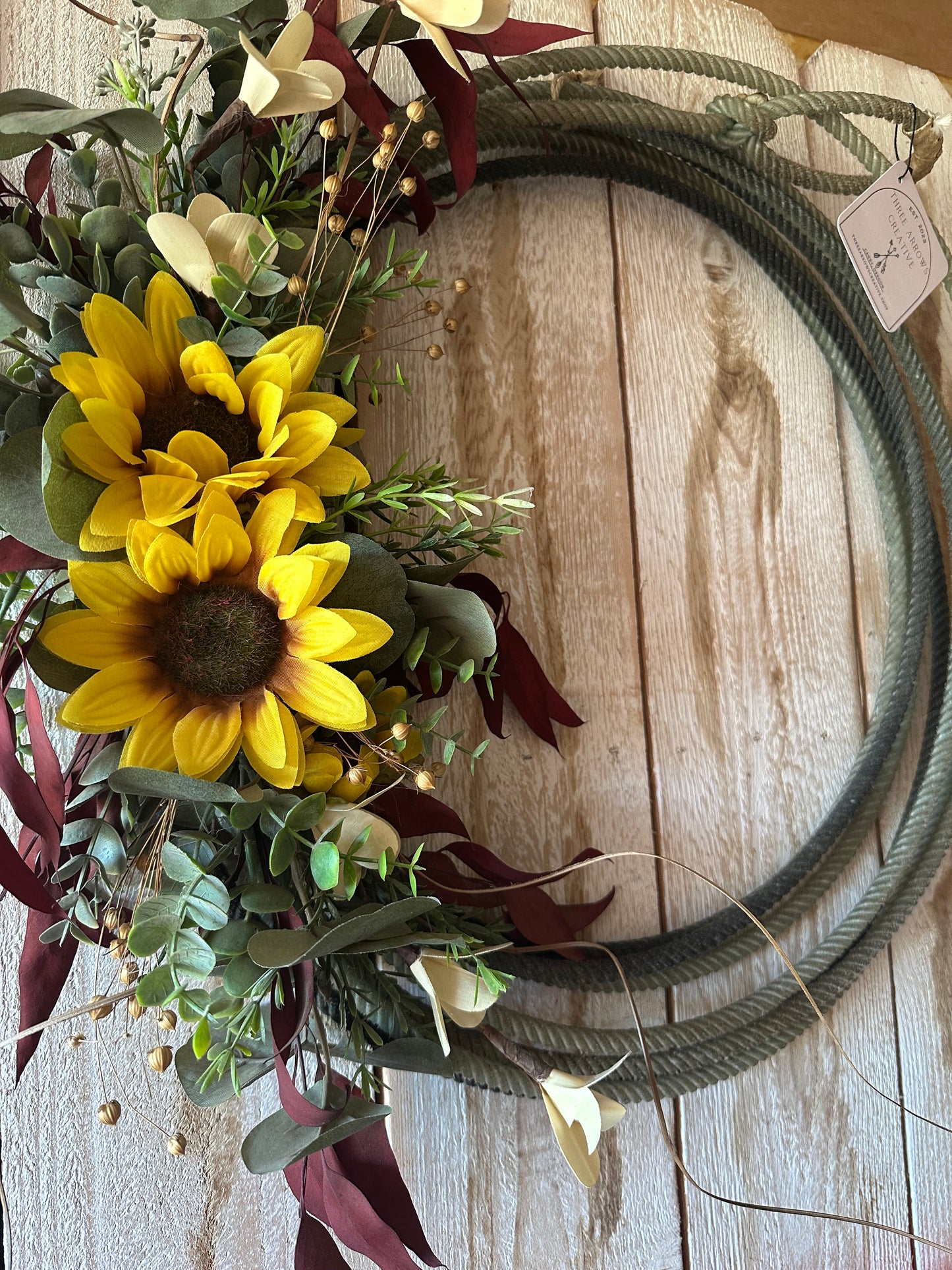 Lariat Wreath-Sunflowers