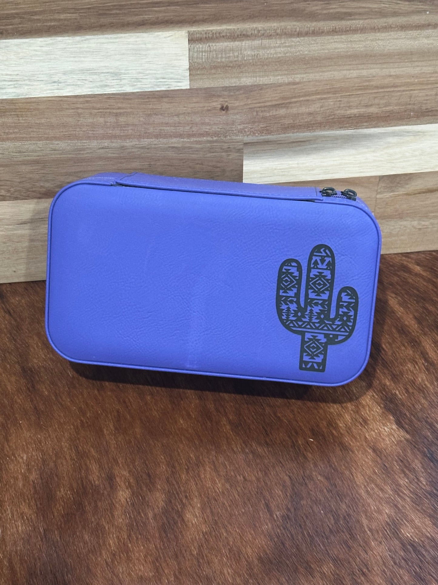 Large Purple Aztec Cactus Jewelry Box
