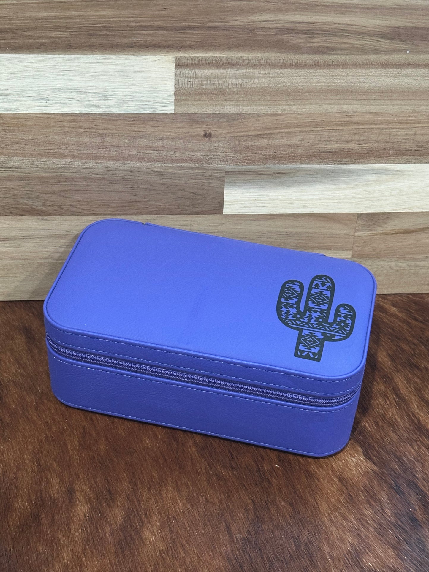 Large Purple Aztec Cactus Jewelry Box