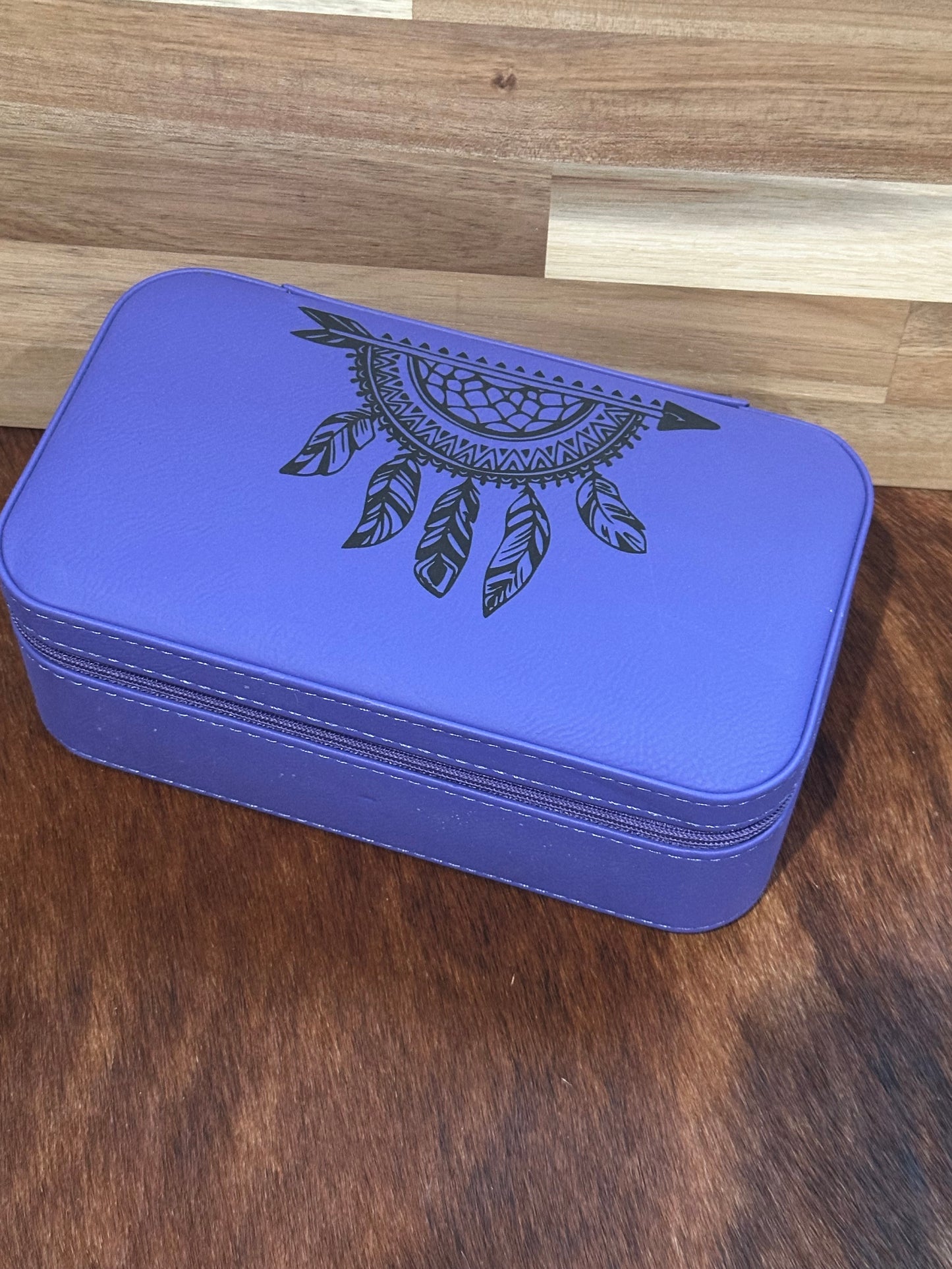 Large Purple Dreamcatcher Travel Jewelry Box