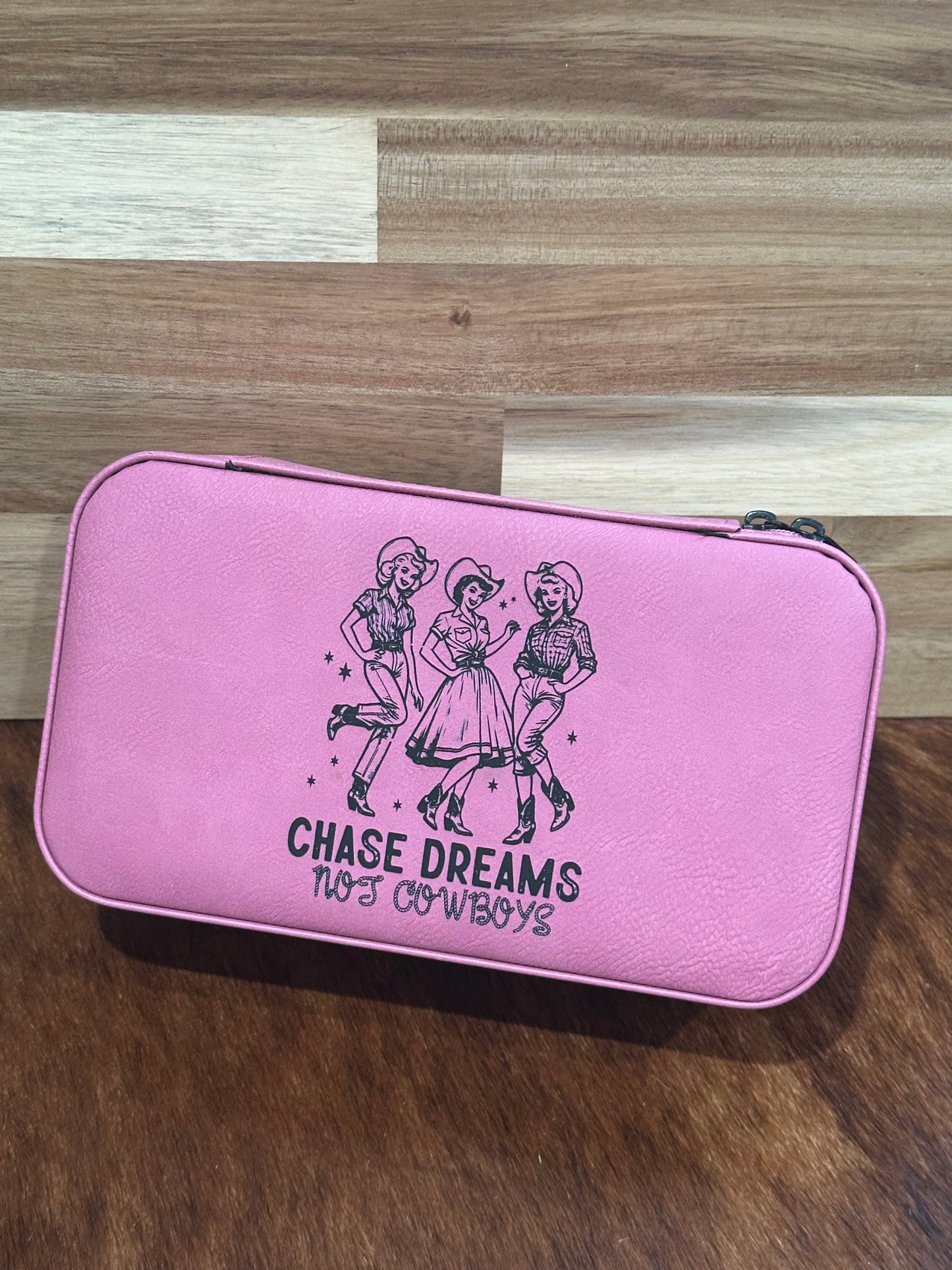 Large Chase Dreams Not Cowboys Pink Jewelry box