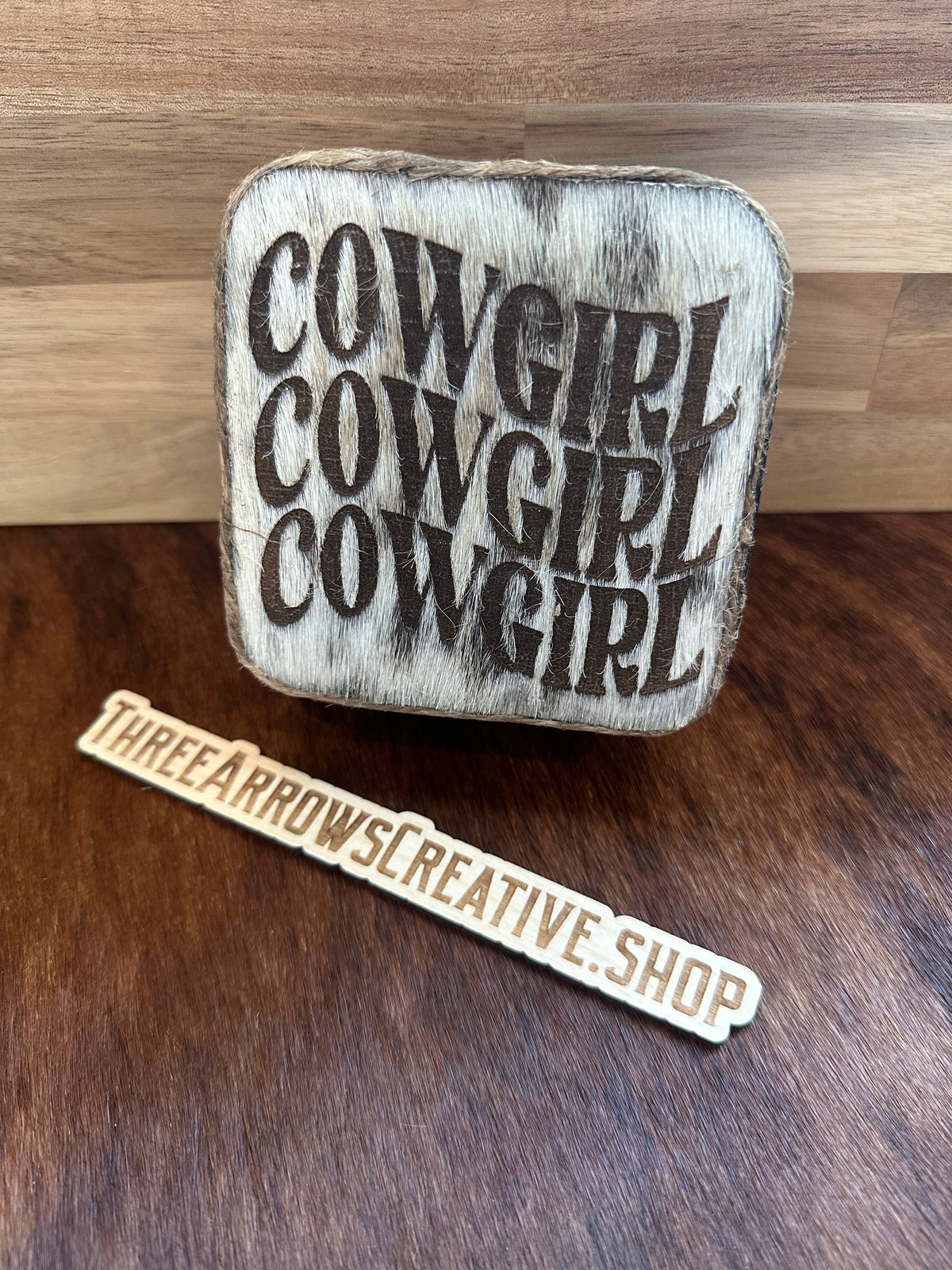Black Cowhide Cowgirl Jewelry Box