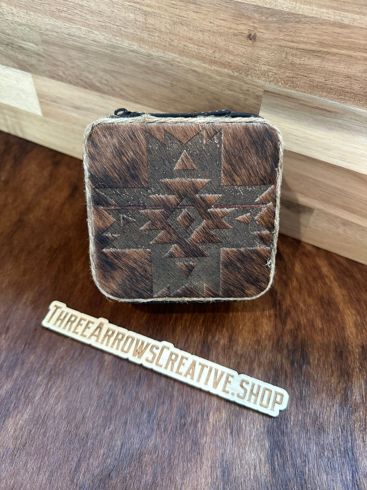 Black Aztec With Tan Jewelry Box