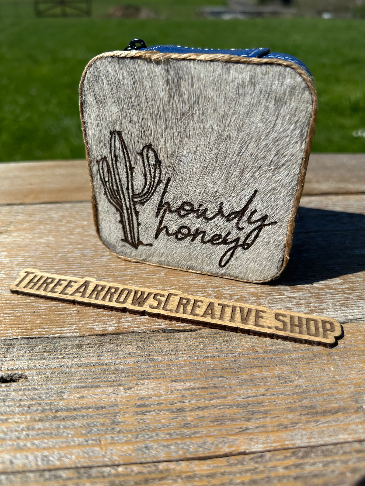 Blue Howdy Honey Jewelry Box