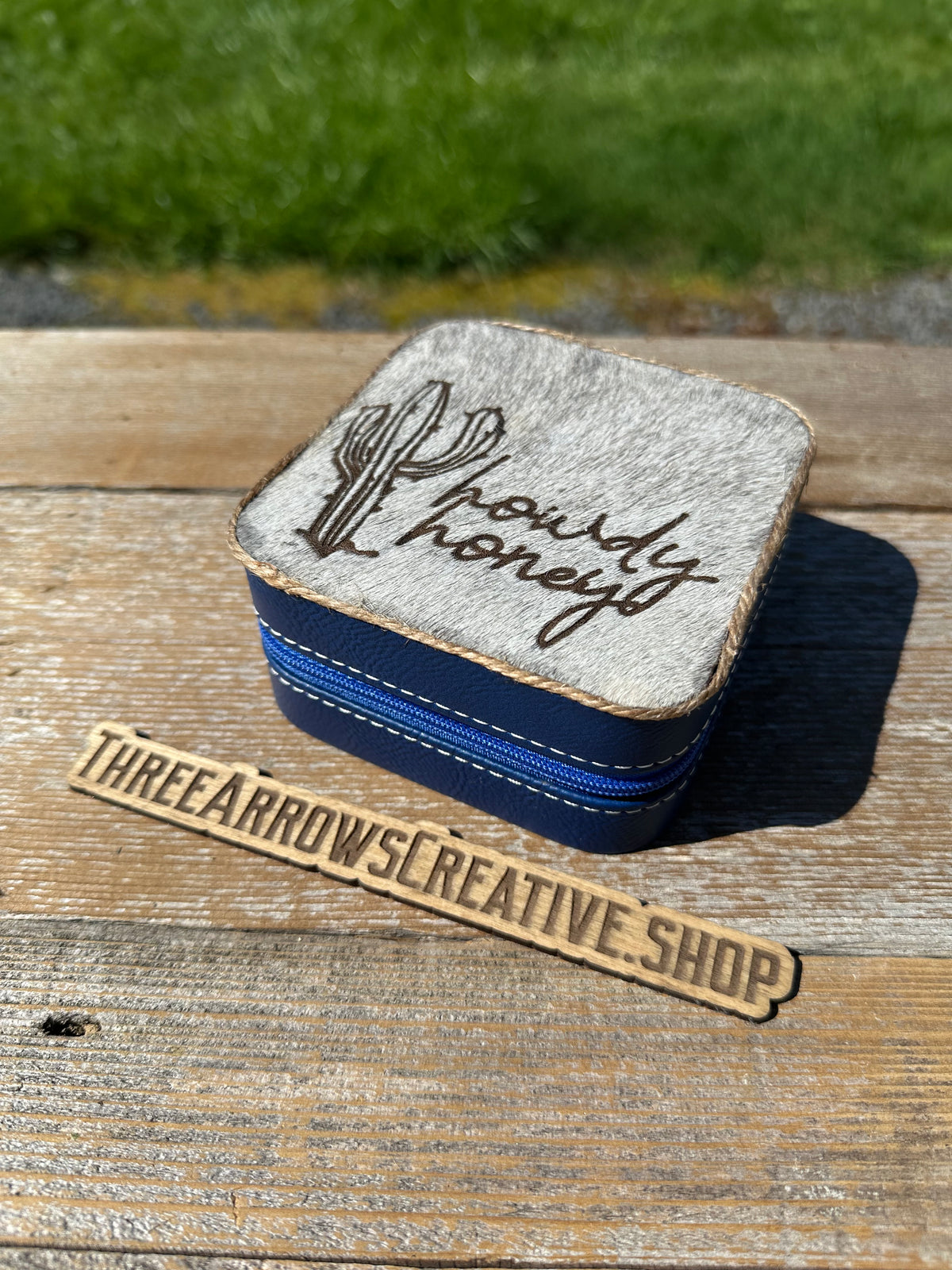 Blue Howdy Honey Jewelry Box
