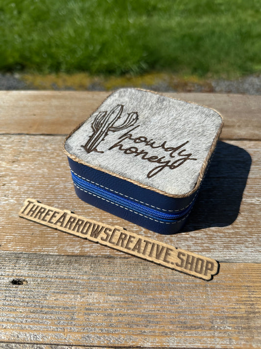 Blue Howdy Honey Jewelry Box