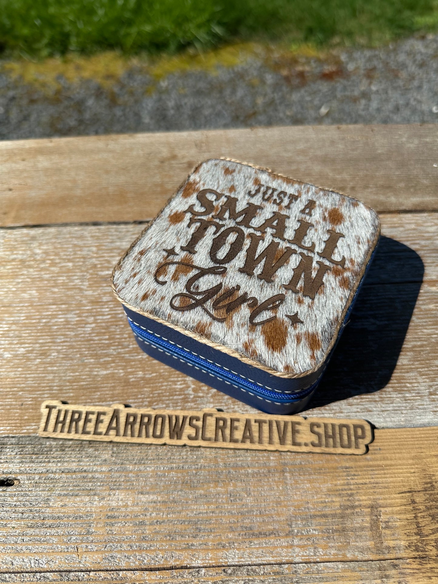 Just A Small Town Girl Blue Jewelry Box