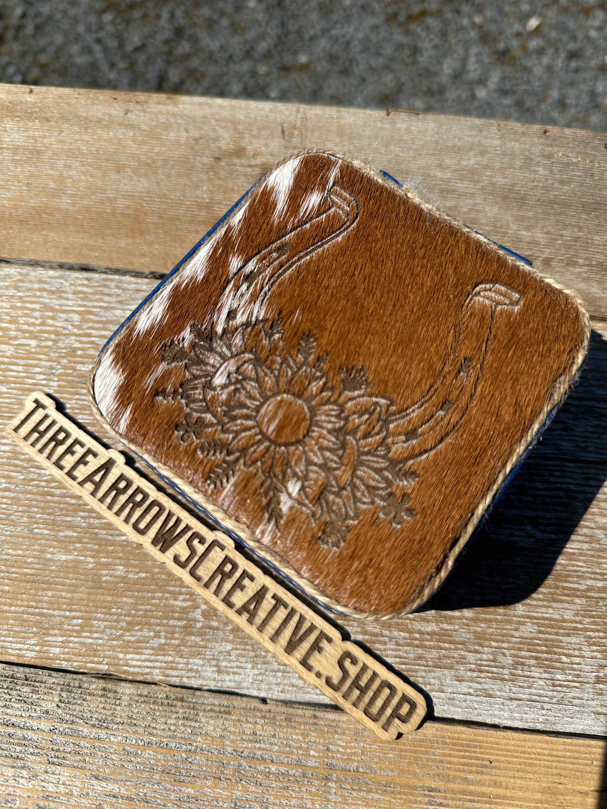Blue Horseshoe Jewelry Box