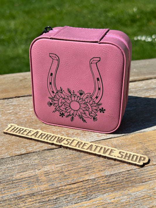Pink Horseshoe Jewelry Box