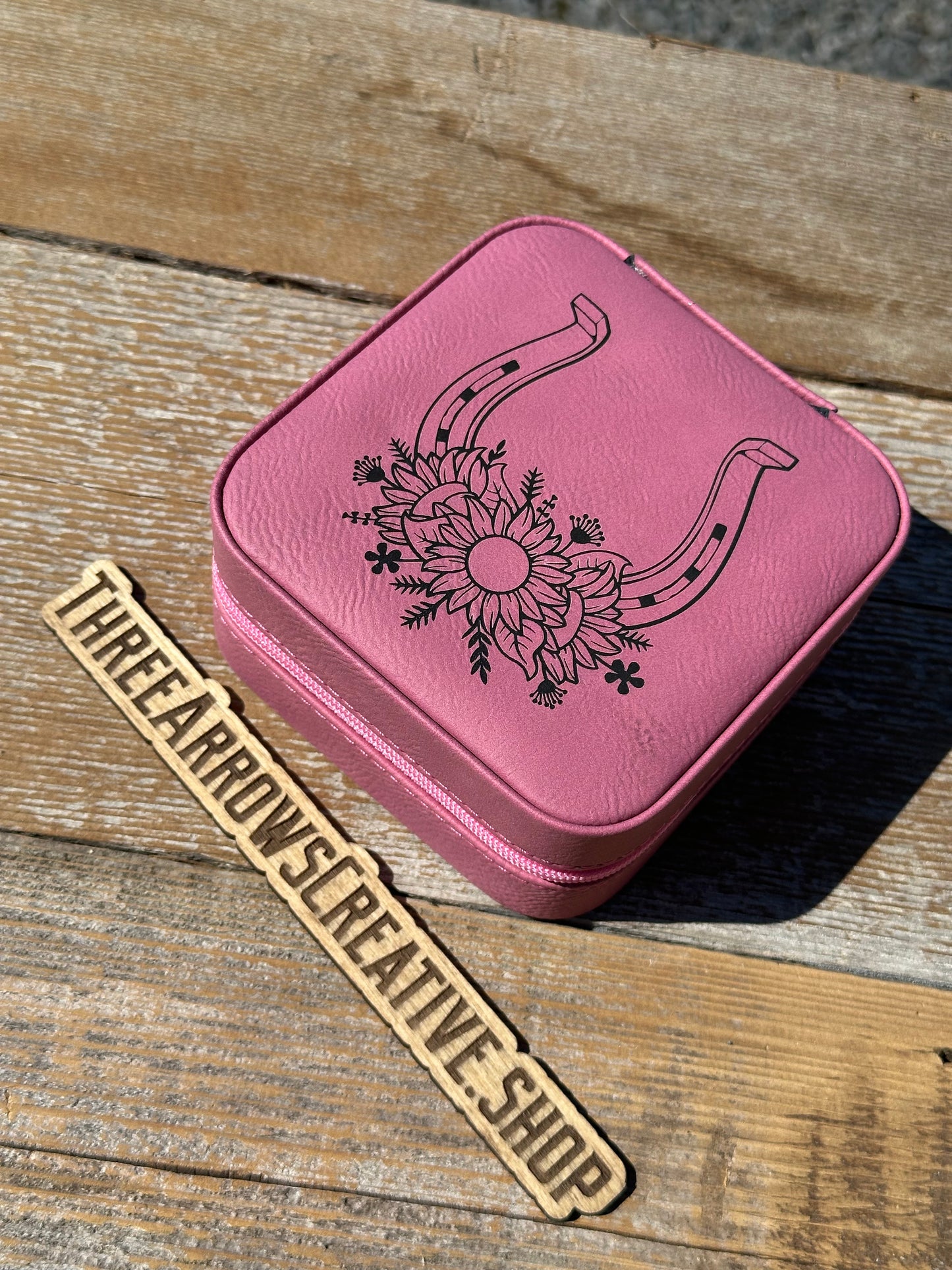 Pink Horseshoe Jewelry Box