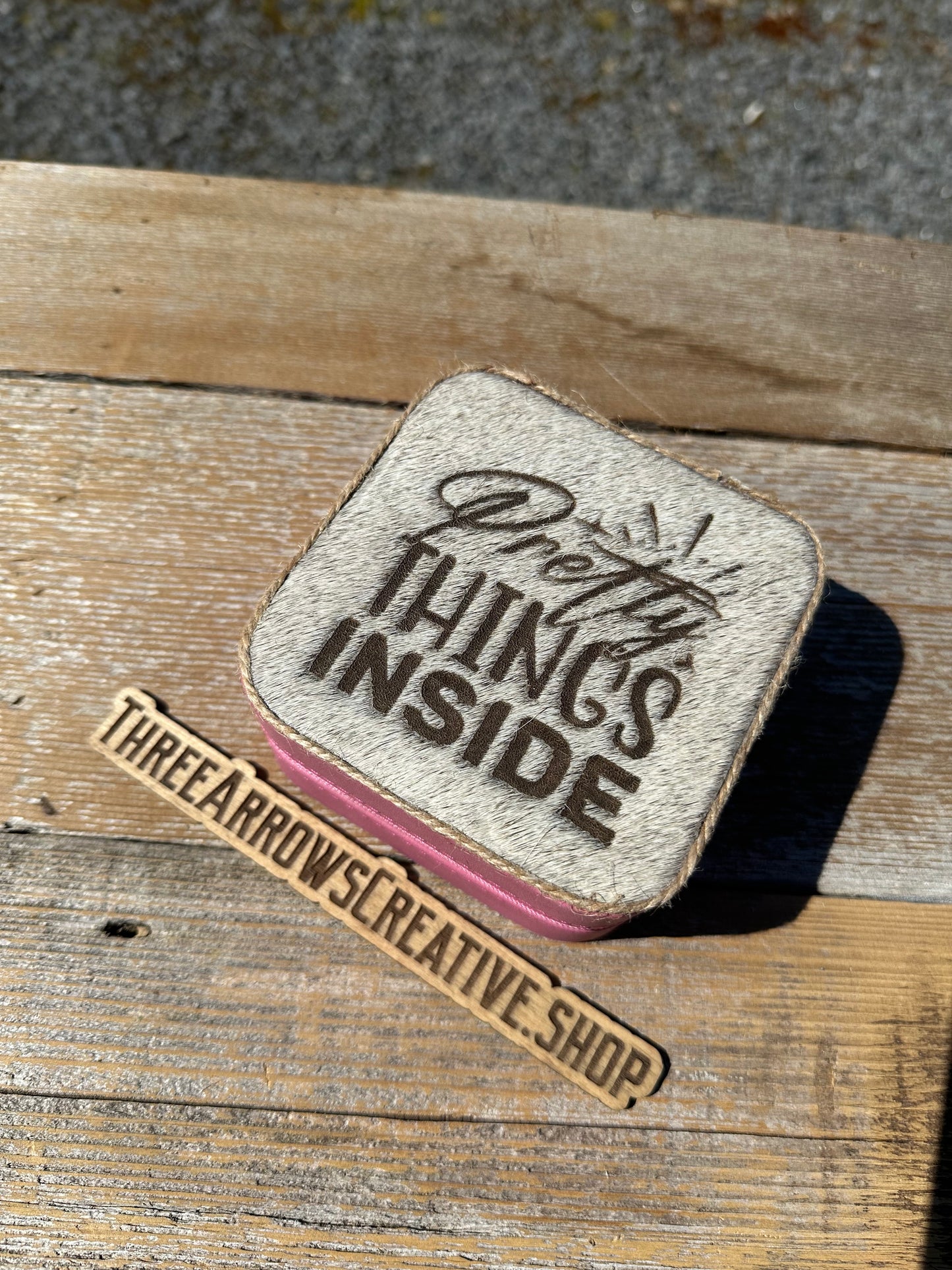 Pretty Things Inside Small Pink Jewelry Box