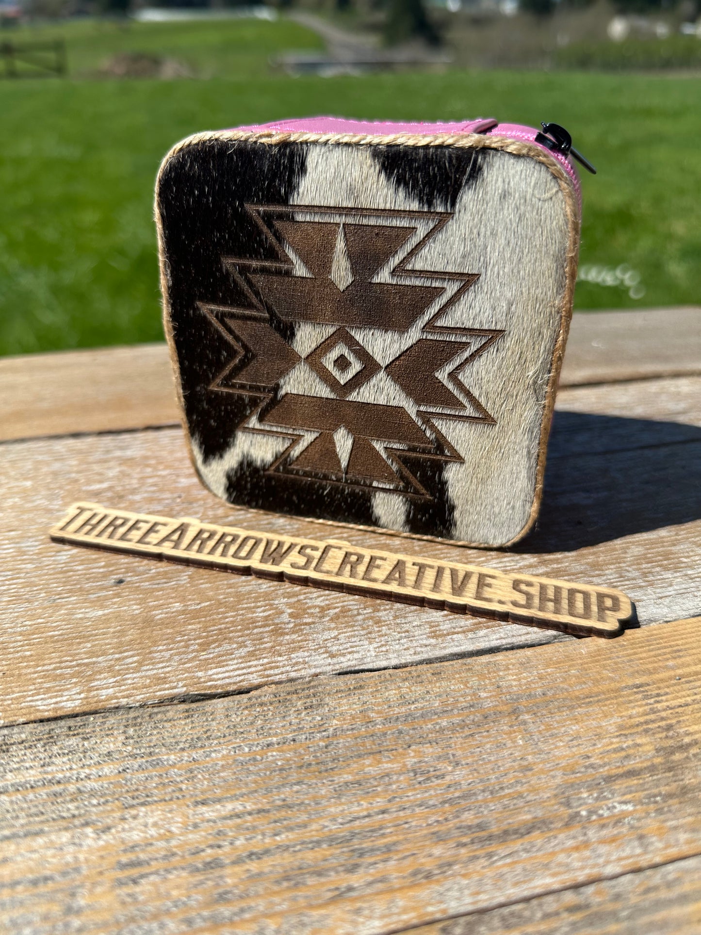 Pink Aztec Jewelry Box