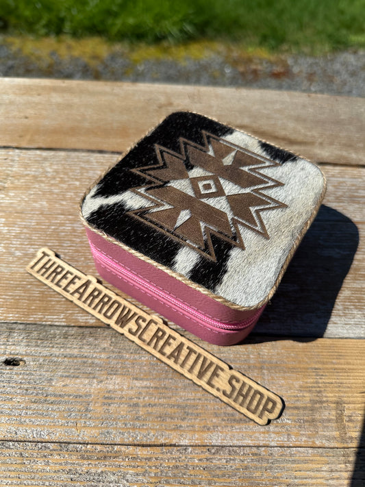 Pink Aztec Jewelry Box