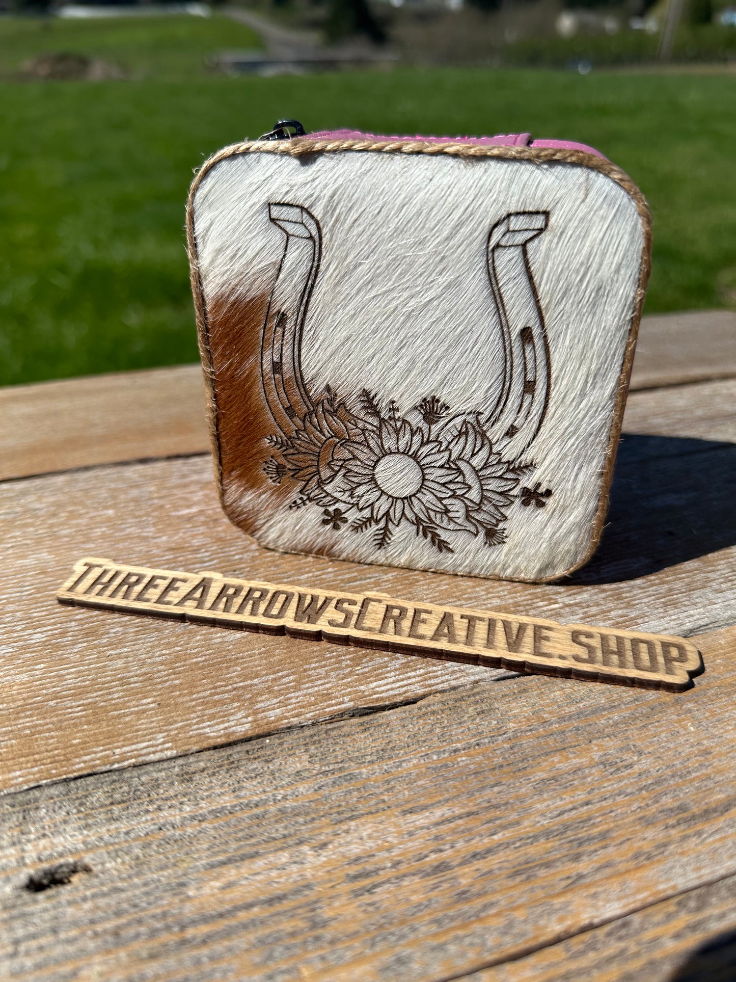Sunflower Horseshoe Jewelry Box