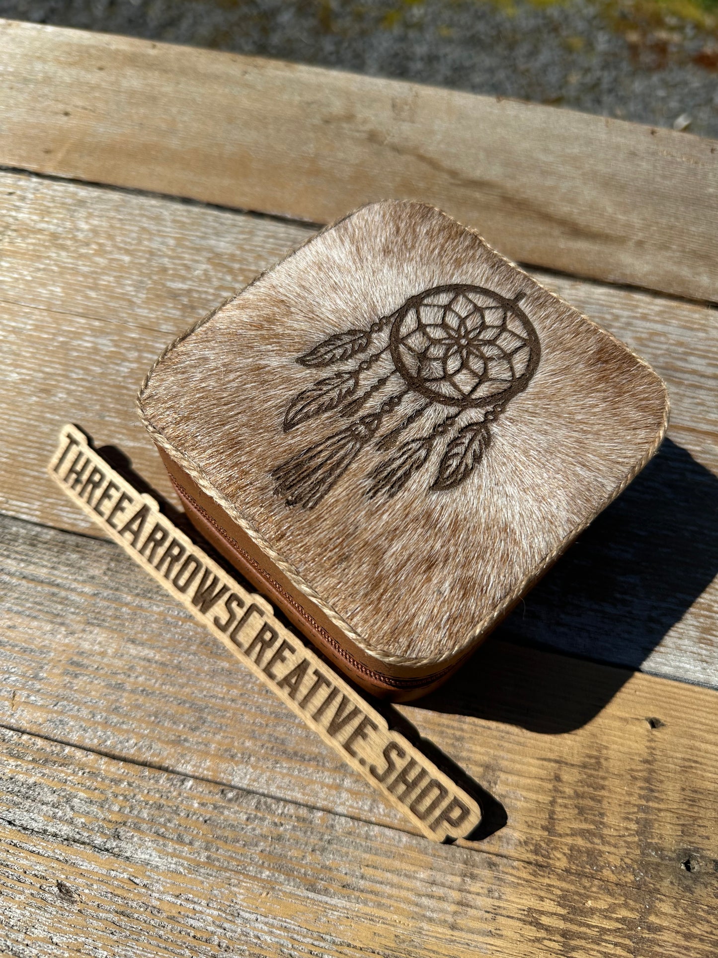 Dreamcatcher Cowhide Jewelry Box
