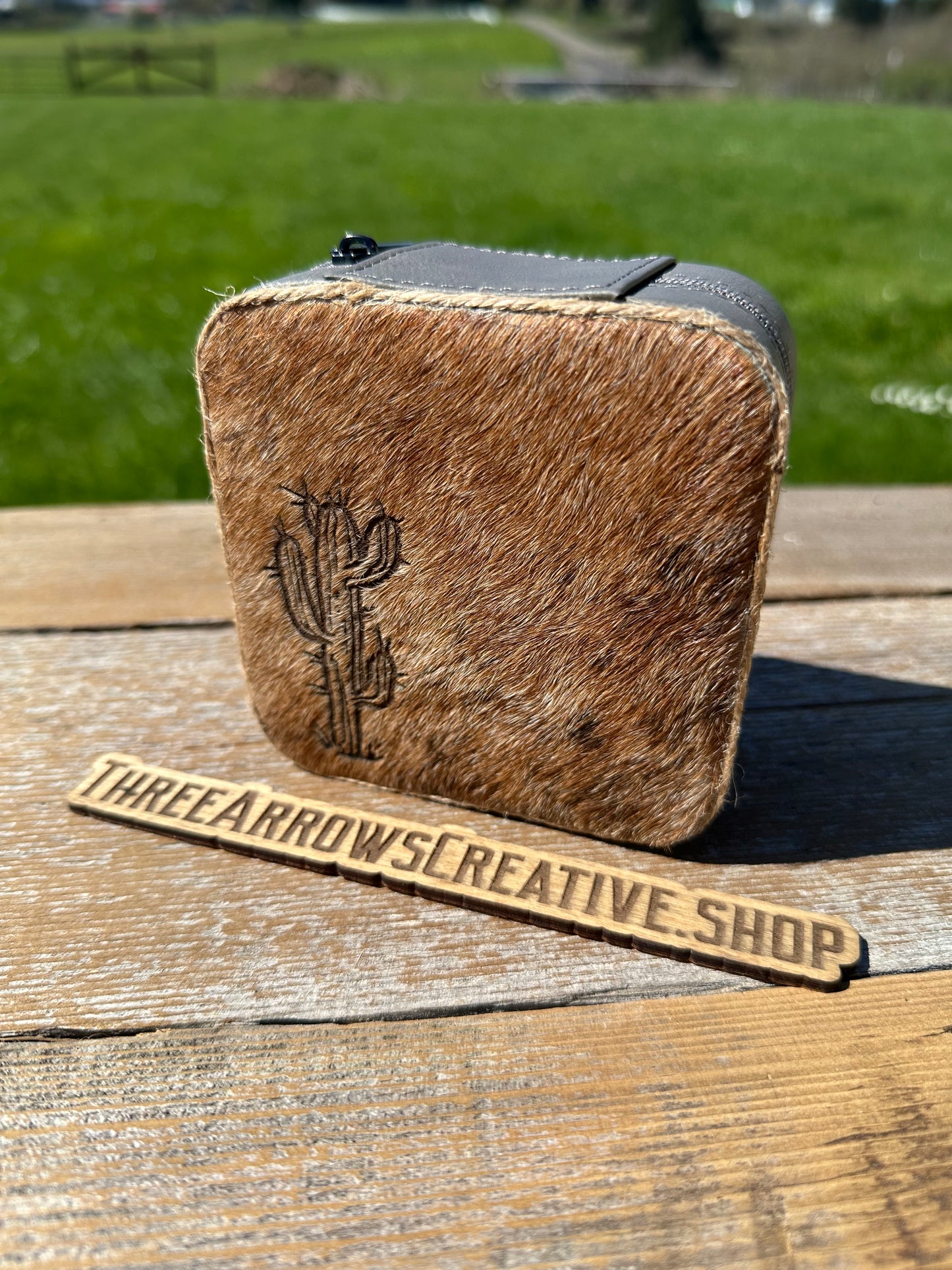 Gray Cactus Jewelry Box