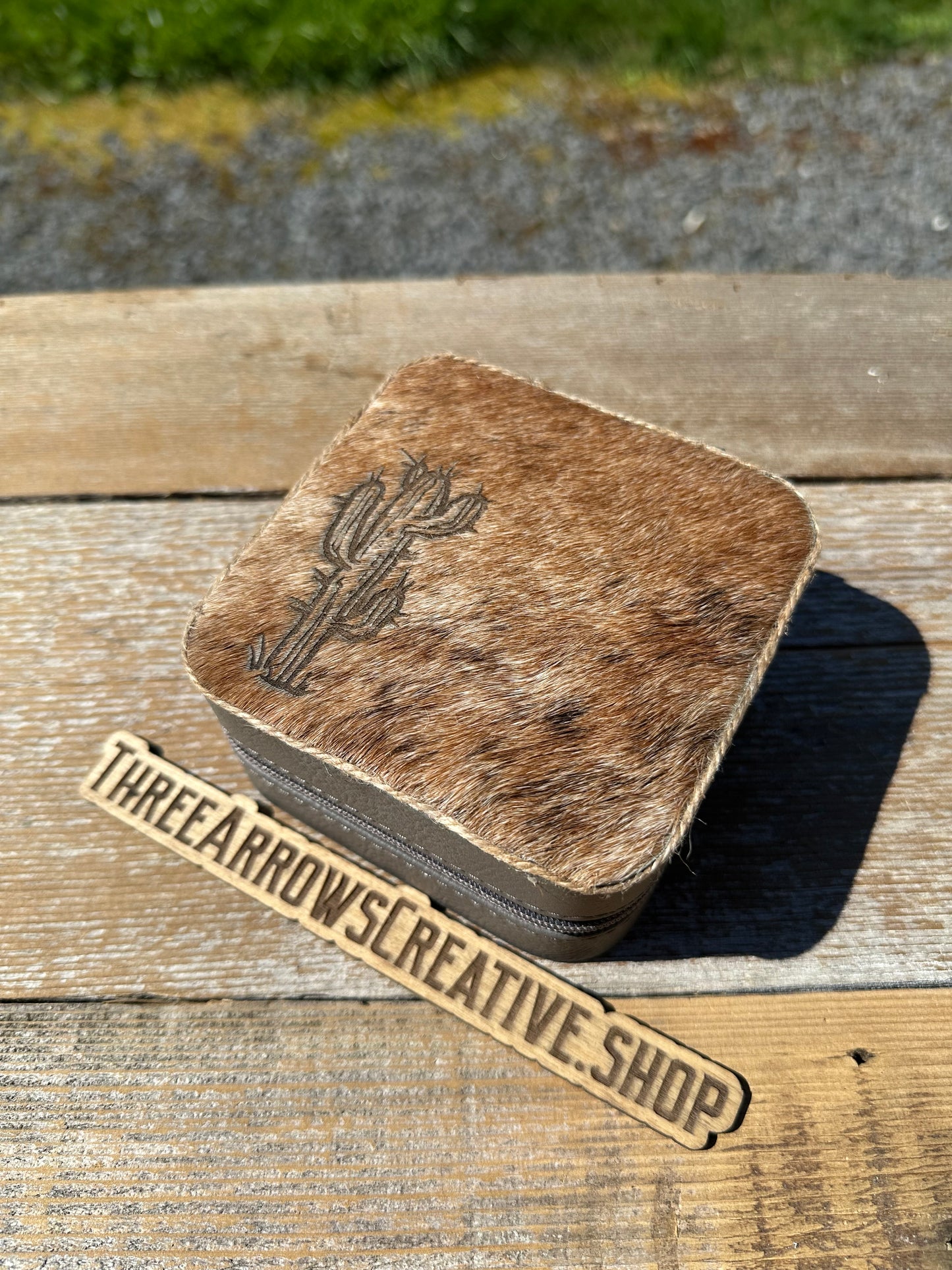 Gray Cactus Jewelry Box