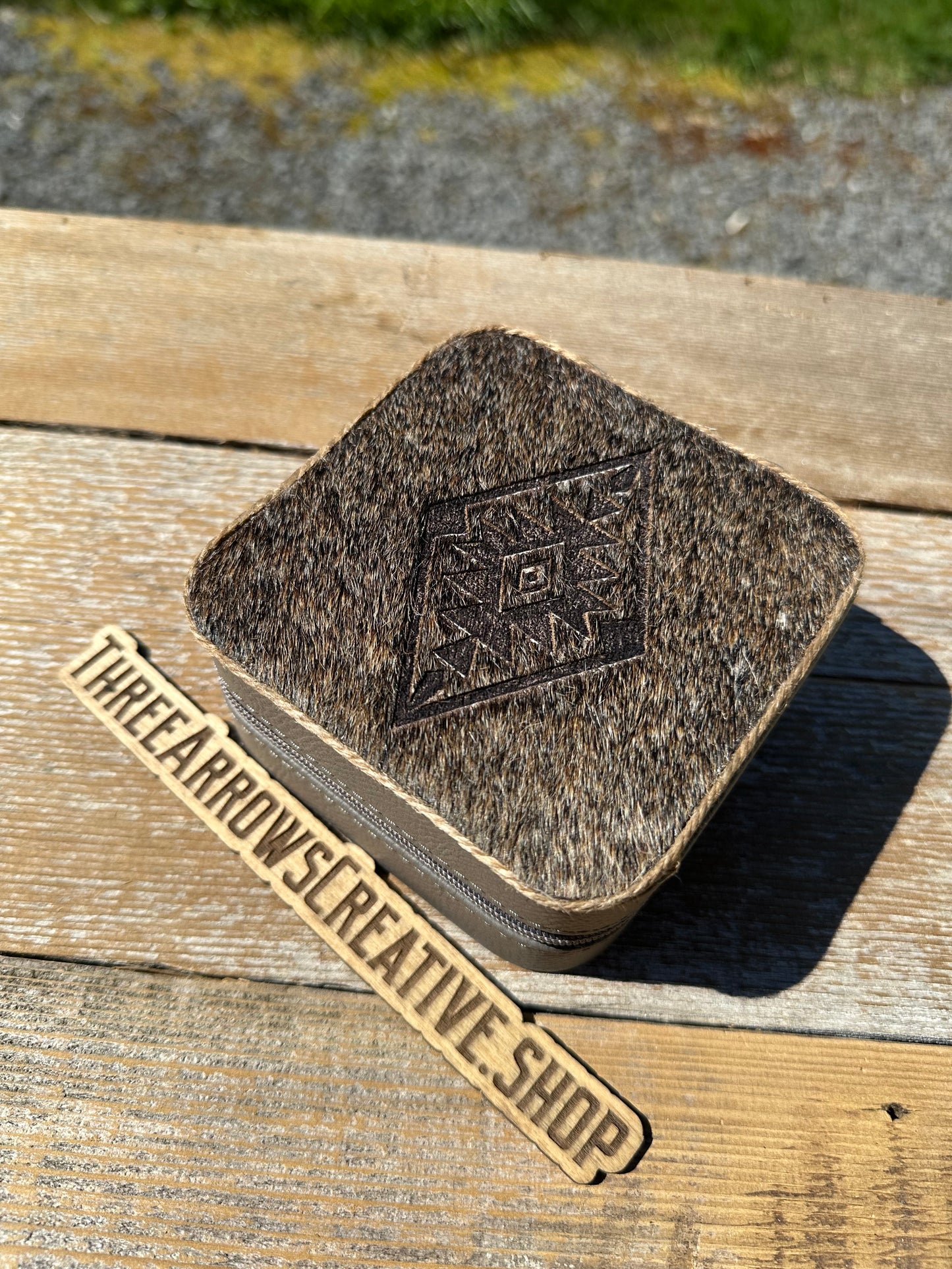 Gray Diamond Aztec Jewelry Box