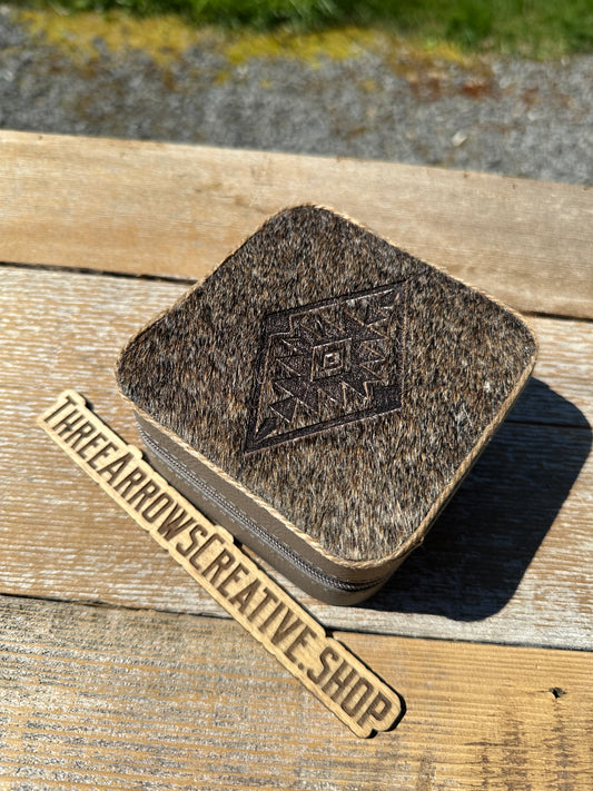 Gray Diamond Aztec Jewelry Box