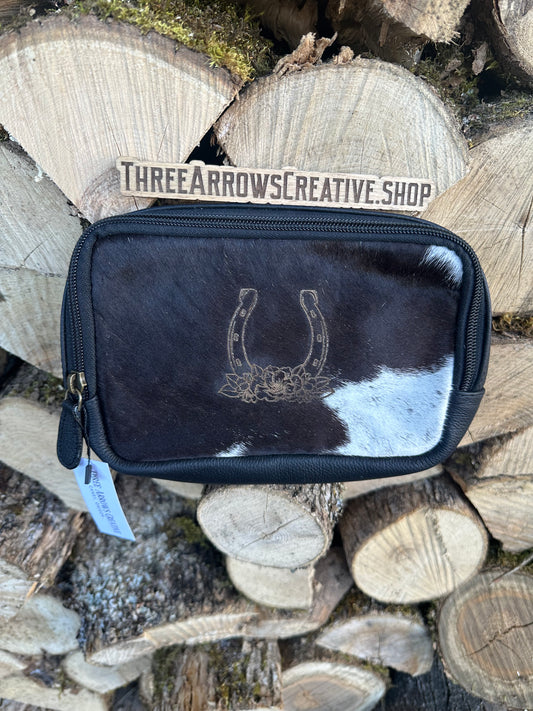 Horseshoe Leather & Cowhide Belt Bag