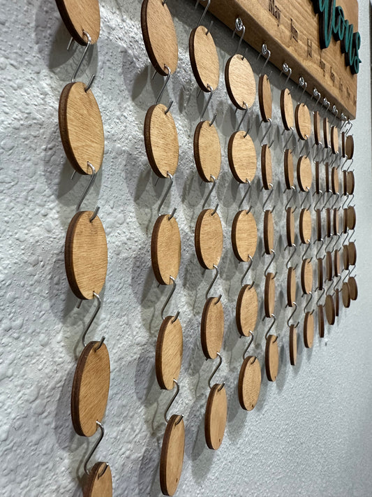 Extra wood disks and hook for Celebrations calendar