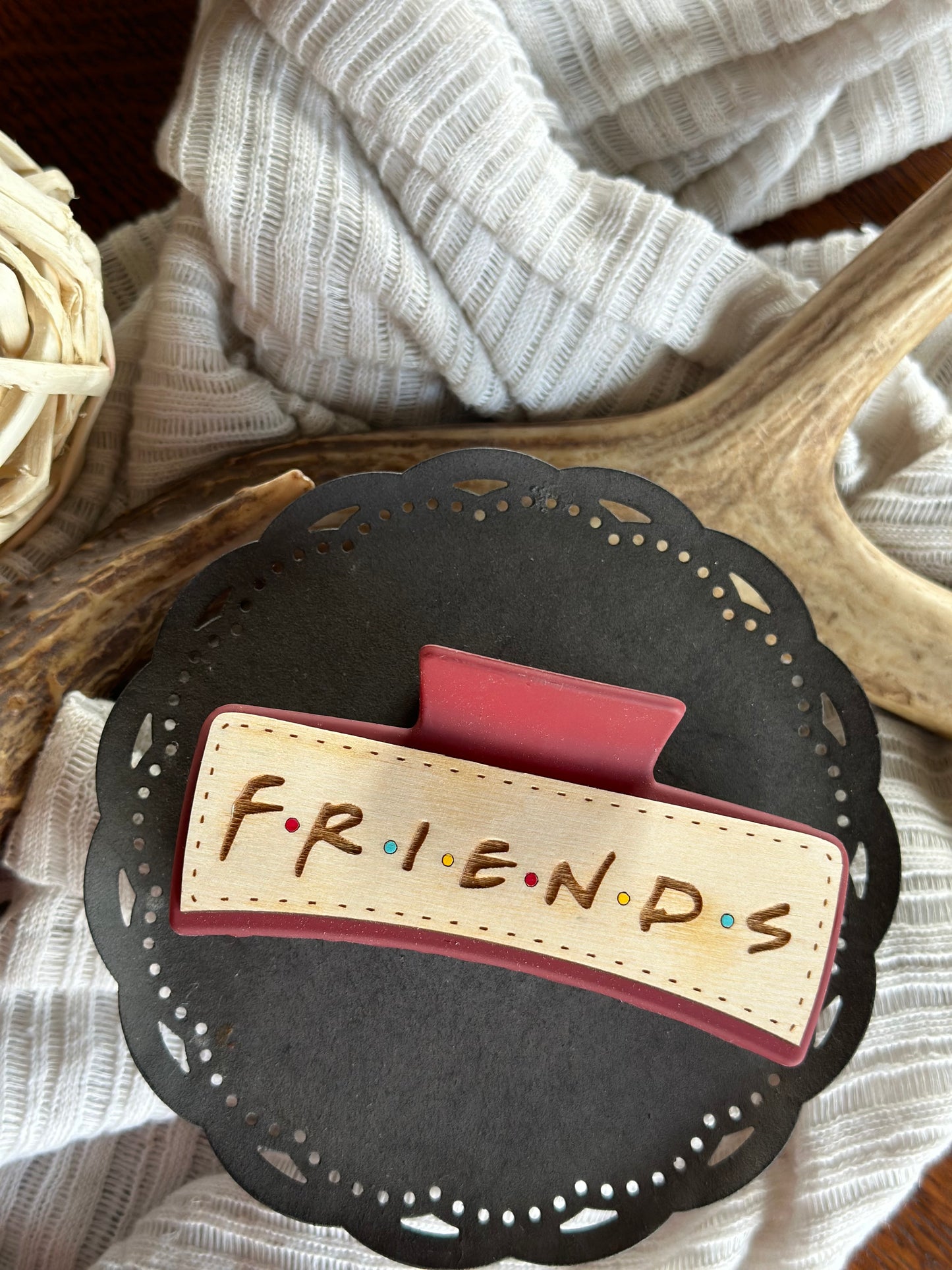 "FRIENDS" Large Hair Claw Clip