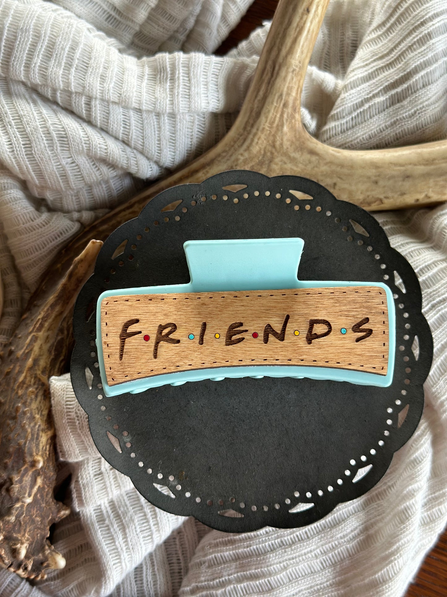 "FRIENDS" Large Hair Claw Clip