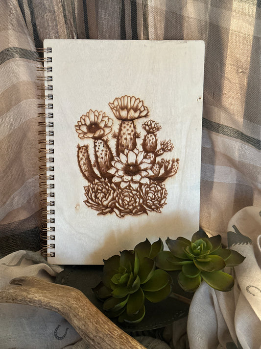Cactus Wood Covered Notebook