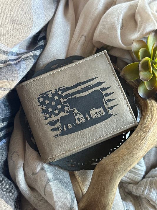 American Cattle Bifold Wallet With ID Pocket
