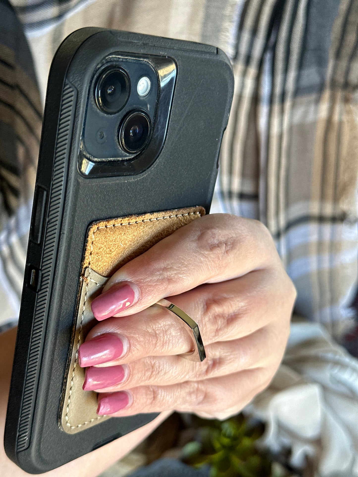 Aztec Phone Wallet With Silver Ring