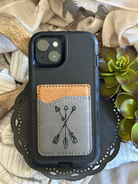 Three Arrows Gray Phone Wallet