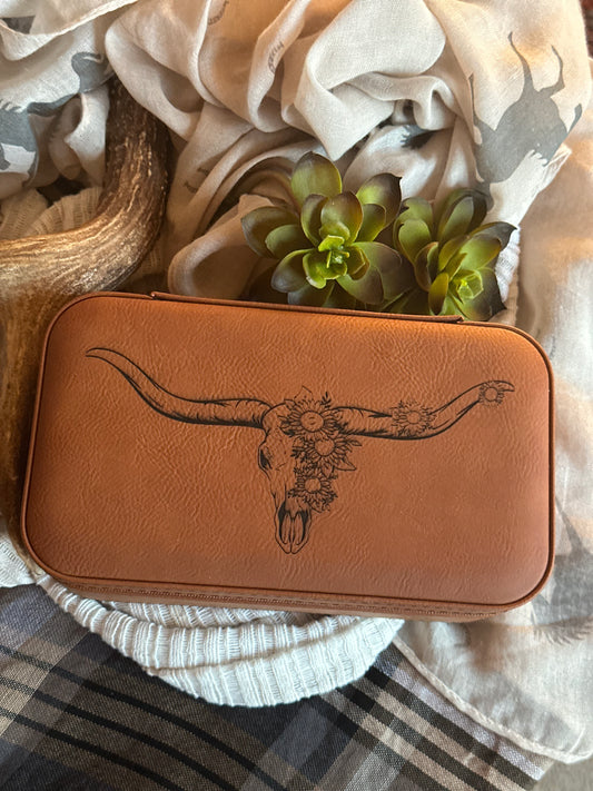 Brown Longhorn Large Jewelry Box