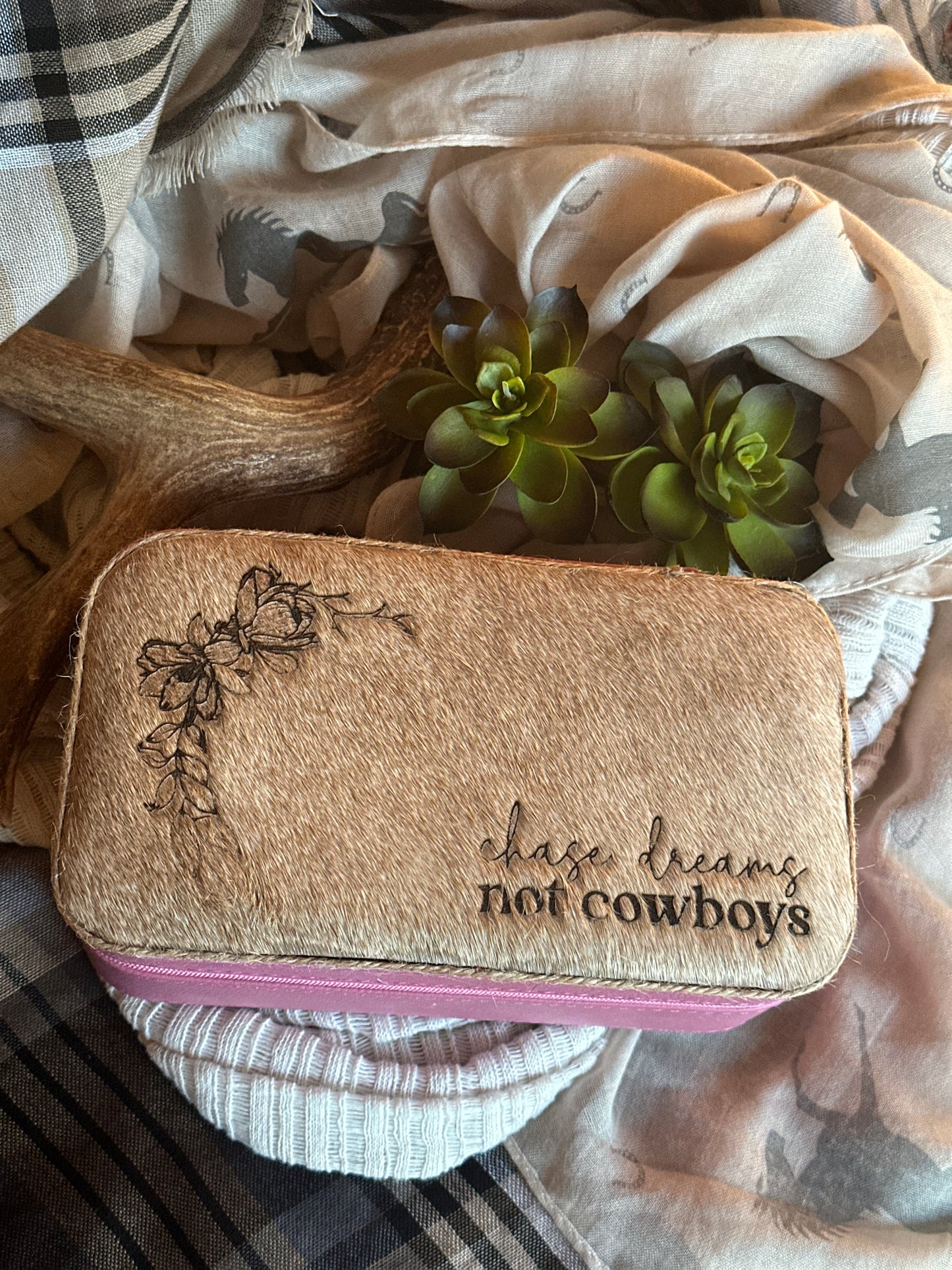 Chase Dreams Not Cowboys Magnolia Large Jewelry Box