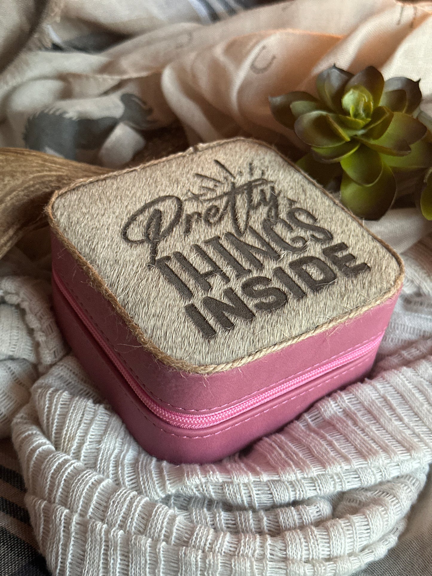 Pretty Things Inside Small Pink Jewelry Box