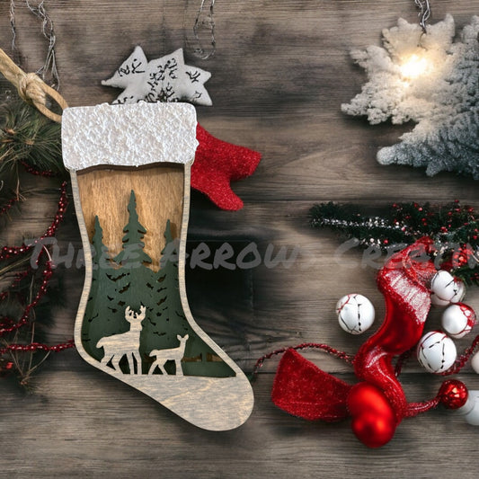 Deer Stocking Ornament