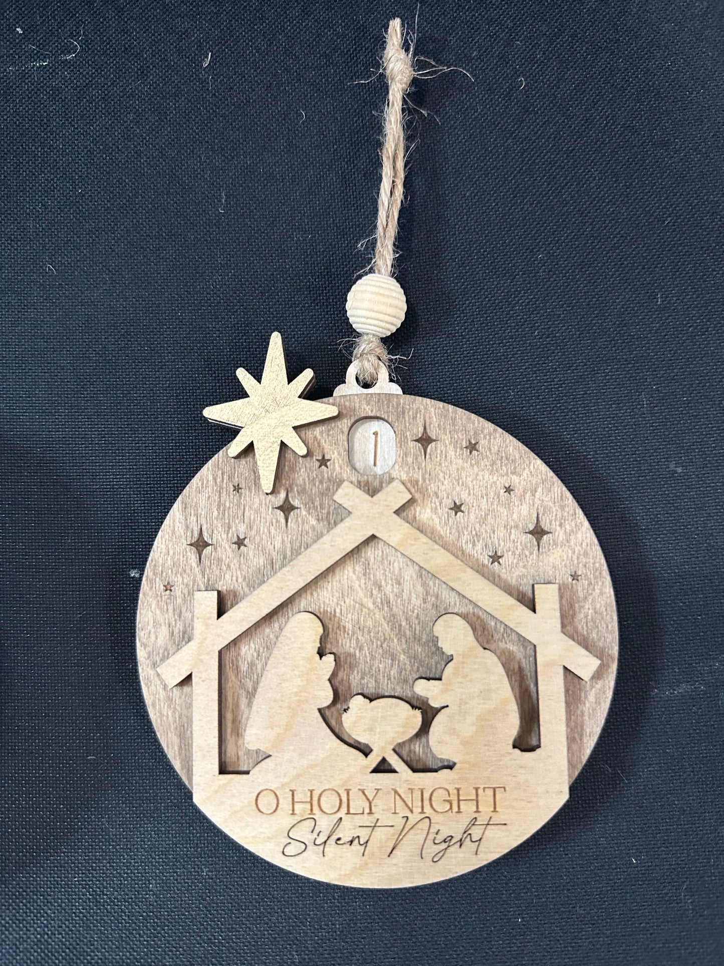 Nativity Countdown to Christmas Ornament