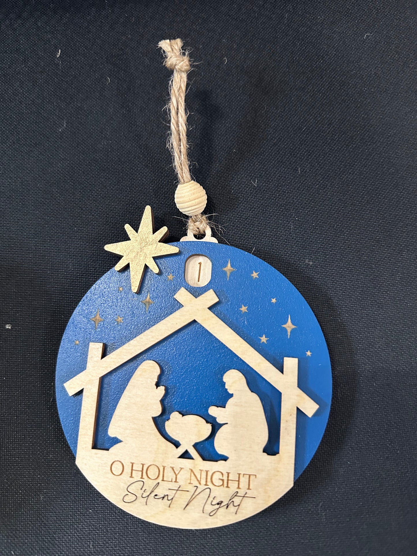 Nativity Countdown to Christmas Ornament