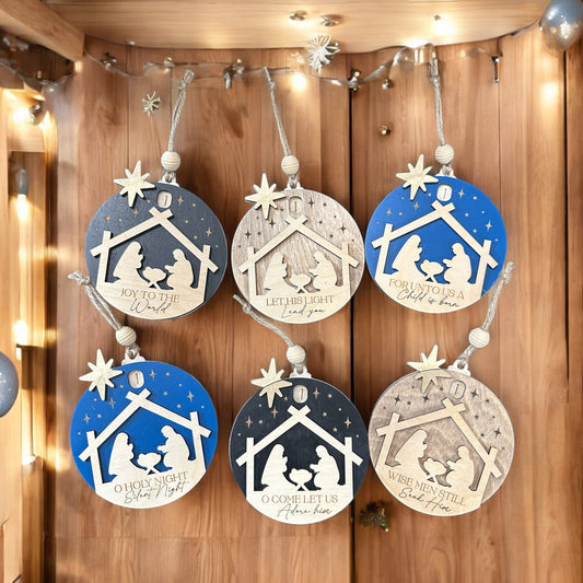 Nativity Countdown to Christmas Ornament