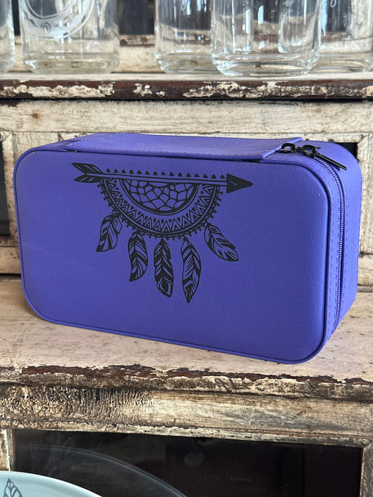 Large Purple Dreamcatcher Travel Jewelry Box