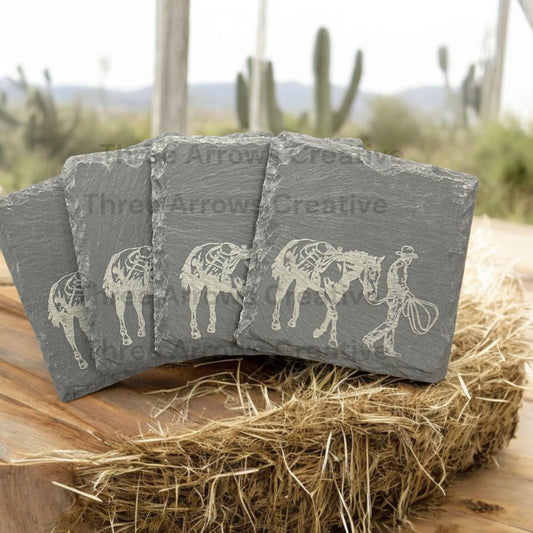 The Best Partner Slate Coaster Set